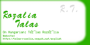 rozalia talas business card